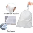 thumbnail image 2 of Code J (50 Count) 10-10.5 Gallon Heavy Duty Drawstring Plastic Trash Bags Compatible with Code J | 1.2 Mil | White | 10-10.5 Gallon/38-40 Liter, 2 of 4