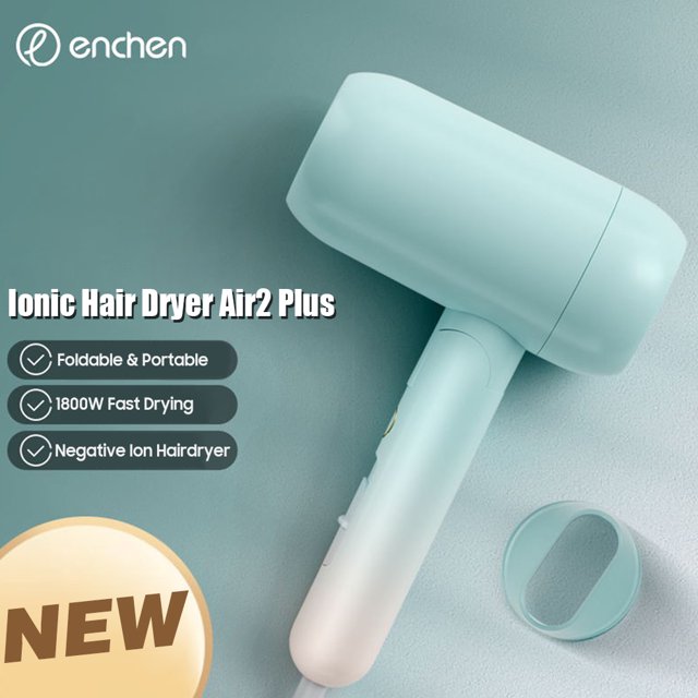 ENCHEN Air2 Plus Secador de pelo iónico 1800W Secador de pelo plegable
