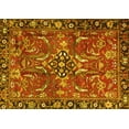 thumbnail image 1 of Ahgly Company Machine Washable Indoor Rectangle Persian Yellow Traditional Area Rugs, 2' x 5', 1 of 4