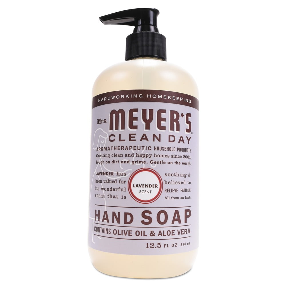 (4 pack) Mrs. Meyer’s Liquid Hand Soap, Lavender, 12.5 Fluid Ounces