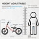 thumbnail image 3 of Bicicleta de Equilibrio Umatoll para Niños de 18 Meses a 5 Años sin Pedal Rosa, 3 of 9