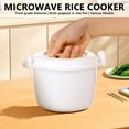 thumbnail image 3 of HONMEET Mini Rice Cooker Food Grade Plastic Steam Food Lightweight 1 PCS, 3 of 8