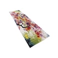 thumbnail image 2 of Unique Loom Lyon Collection Colorful Modern Abstract Watercolor Tree Area Rug, 2 ft 7 in x 10 ft, Ivory/Pink, 2 of 2