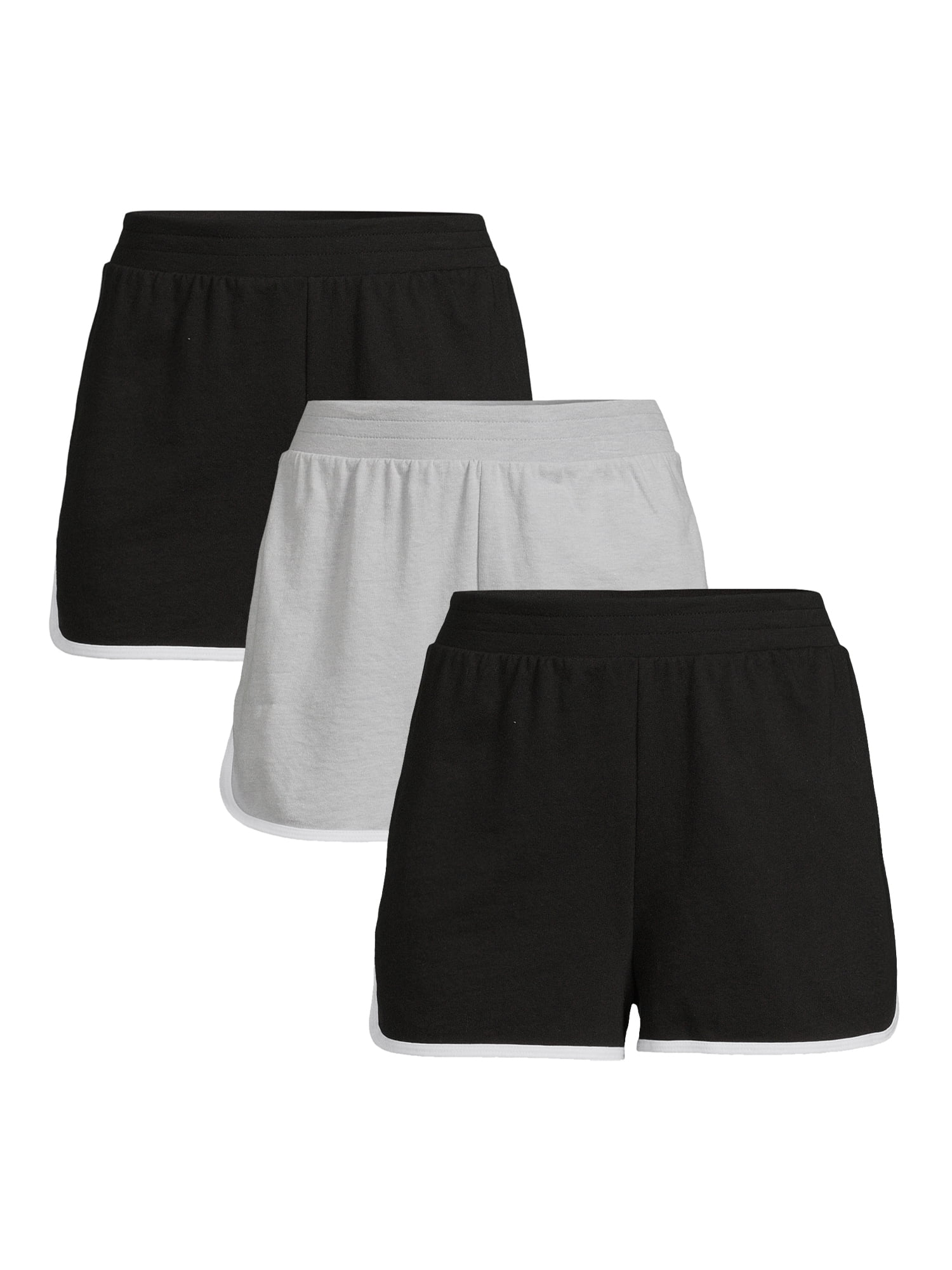 No Boundaries Juniors Shorts Black w/ Rainbow Stripes Stretch Fleece S M L XL 2X