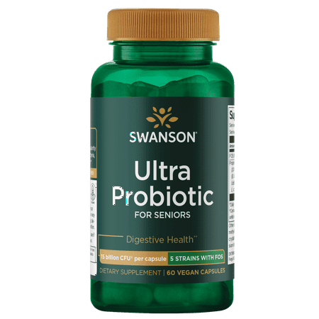 Swanson Ultra Probiotic for Seniors 15 Billion Cfu 60 Veggie Capsules