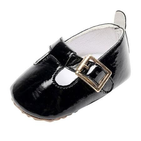

Binmer Toddler Kids Baby Girl Patent Leather Cute First Walk Buckle Strap Casual Shoes