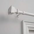thumbnail image 4 of EXCLUSIVE HOME Napoleon 1" Curtain Rod and Finial Set, Distressed White, Adjustable 84"-160", 4 of 5