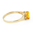 thumbnail image 3 of Galaxy Gold 14K Yellow Gold 0.76 Carat Genuine Diamonds and Natural Oval-Shaped Citrine Ring - November Birthstone - Warmth & Prosperity - Sizes 5.5 to 11 - Fine Jewelry for Women, 3 of 3