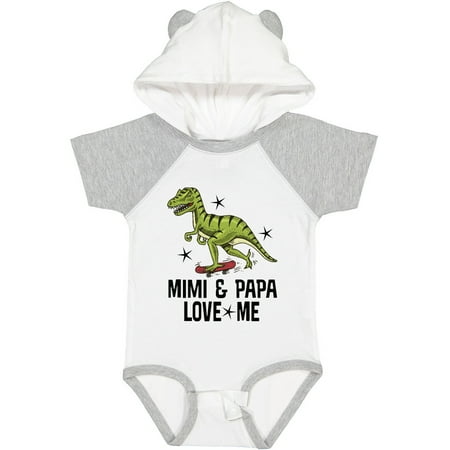 

Inktastic Mimi and Papa Love Me Grandchild Dinosaur Gift Baby Boy Bodysuit