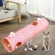 thumbnail image 4 of Túnel de juguetes para gatos con pelotas colgantes, tubo de entrenamiento, escondites, suministros para hacer ejercicio Rosa, 4 of 8