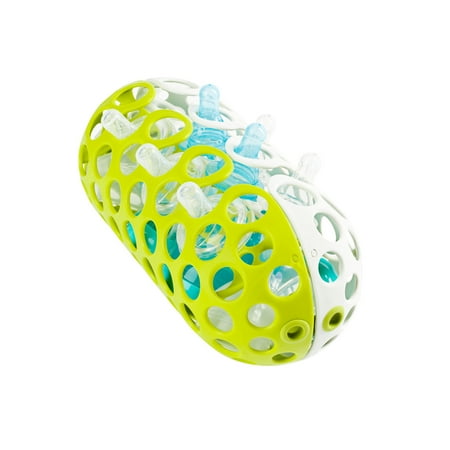 Boon CLUTCH Dishwasher Basket, Holds Sippy Cup and Bottle Parts for Dishwashing, Green
