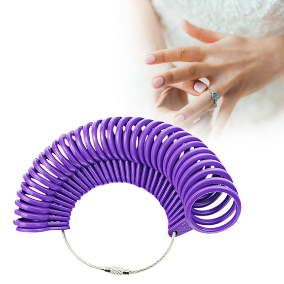 Ring Sizer Tool, Accurate Finger Measurement Kit, Metal, for Ring Fit, Easy to Use, Portable