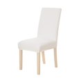 thumbnail image 1 of Deconovo Decorativo Sólido Fundas de silla, Extraíble White Chair Slipcover Jacquard Dots Comedor Fundas de silla, Juego of 2, White, 1 of 7