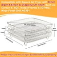 thumbnail image 5 of EcoNesxp Stackable Multi-layer Stainless Steel Dehydrator Rack for Instant Vortex Piece Set 8-inch Square Air Fryer Rack 3-piece Grill Rack, 5 of 5