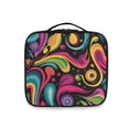 thumbnail image 3 of Makeup Train Case with Adjustable Dividers,Cosmetic Bag Portable Portability Bag Case Gifts Abstract Vector Colorful Swirl, 3 of 8