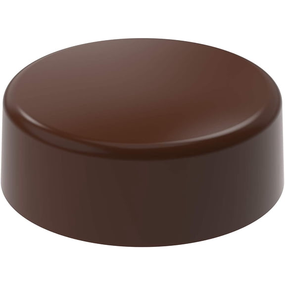 Greyas CM 3260 Clear Polycarbonate Chocolate Mold Candy Mould with 24 Cylinder Cavities, Each 30mm Diameter x 16mm High