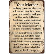 Retro Decor Tin Signs,The Ever - Present Spirit of Mother,for garage,bar,restaurant,living room,bedroom,kitchen,cafe,bar,8×12inch