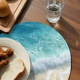 thumbnail image 4 of Round Placemats Blue Ocean White Wave 15 inch Set of 6 Table Mats for Dining Table Beach Heat Resistant Non-Slip Kitchen & Home Decorative Place Mat Set, 4 of 8