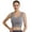 Light Gray, variant on Womens V-Neck Longline Sports Bra - Wireless U-Shaped Open Back Yoga Low Impact Padded Crop Top Orange XXL