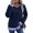 Dark Blue women casual pullover tops a1, variant on Long Sleeve Loose Fit Collared Pullover Tops Women Fall Casual Basic Sweater Soft Cozy Breathable Daily Office Weekend Travel Street Wear, Beige 2XL