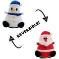 thumbnail image 3 of Muñeco de peluche reversible, muñeco de nieve navideño inverso de Papá Noel, juguete de peluche de doble cara suave y cómodo, 3 of 5