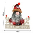 thumbnail image 6 of Mosey Christmas Tree Pendant Plush Hat White/Grey Whiskers Red Black Plain Clothing Hollow Out Standing Posture Window Dressing Scene Layout Hanging Faceless Gnome Santa Xmas Pendant Party Favor, 6 of 7