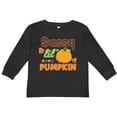 thumbnail image 3 of Inktastic Thanksgiving Sassy Lil Pumpkin with Fall Leaves Girls Long Sleeve Toddler T-Shirt, 3 of 5