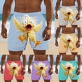 thumbnail image 2 of CHENge Swim Trunks Men 7 Inch Casual Tropical Print Quick Dry Beach Swimming Shorts with Pockets Upf 50+ Sun Protection Swimwear Bathing Suits, 2 of 5