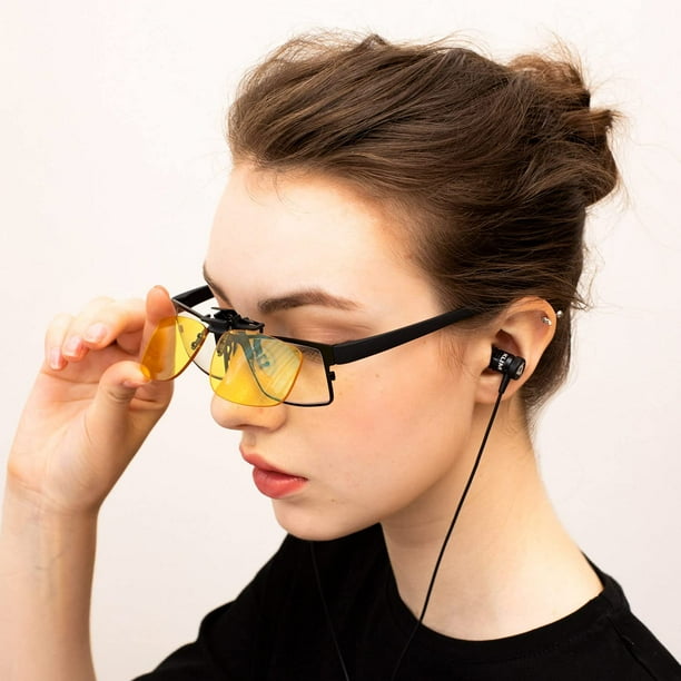 Clip en Gafas Filtro Luz Azul Nuevo Alta Proteccion para Pantallas Gafas Gaming PC Movil TV Anti Fatiga Anti UV Anti Luz Azul Version 2022 JFHHH pequena Walmart en linea