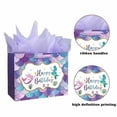thumbnail image 3 of CIRCLE- 13" Large Mermaid Happy Birthday Gift Bag With Handle, Tissue Paper And Card, 3 of 5