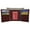 Burgundy, variant on Leather Mens Trifold Wallet Zipper Money Compartment 55 CF