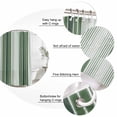 thumbnail image 6 of Dark Green Ombre Stripe Waterproof Fabric Shower Curtain,Farmhouse Simple Striped Waterproof Fabric Shower Curtain for Bathroom Curtains Bathtubs Hotel Shower Curtains with 12 Hooks Small 36x72in, 6 of 8