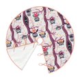 Halloween Christmas Tree Skirt Purple Tree Owls 30 Inches Christmas