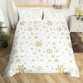 Christmas Snowflake Decorations Duvet Cover For Kids Xmas Gifts Bedding