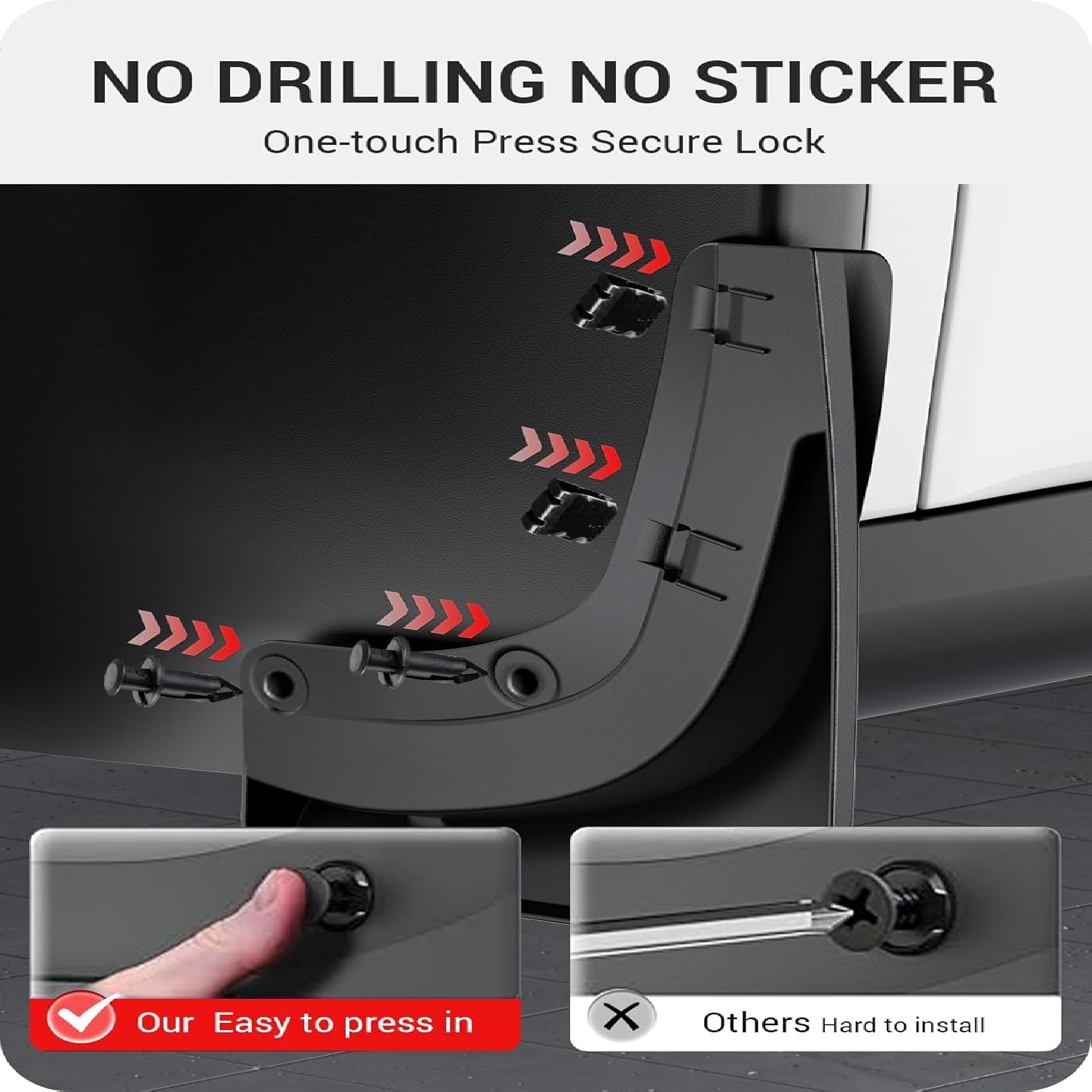 2026 2025 Tesla Model Y Juniper Mud Flaps Splash Guards [No Drilling No Tape] All-Weather Mud Guard, Tire Protector Mudflaps for Model Y Juniper 2025 2026 (Standard, Premium & Performance)