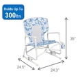 thumbnail image 4 of Mainstays Beach Rocking Chair with Palm Print, Low Sitting, Blue, 4 of 10