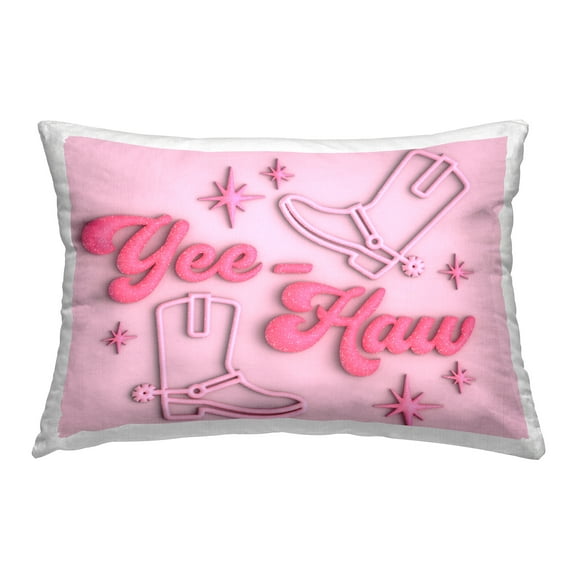 Stupell Industries Glam Yee-Haw & Boots Decorative Printed Throw Pillow Design by Ziwei Li.