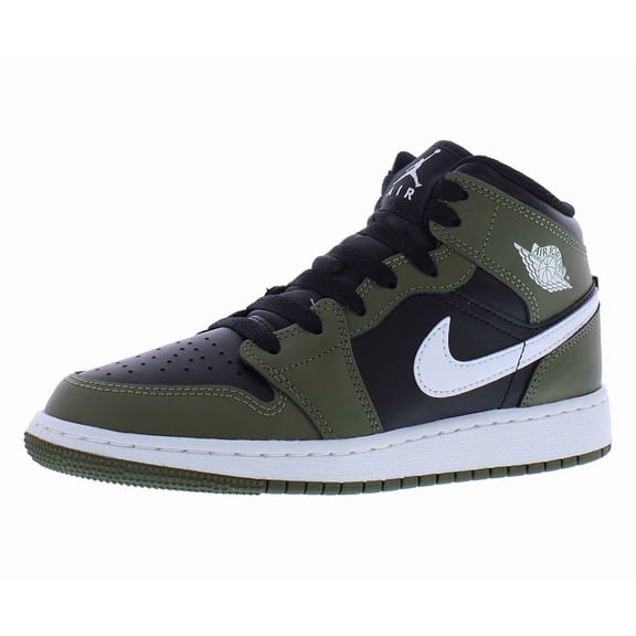 Big Kid's Jordan 1 Mid 'Medium Olive' (DQ8423-092) - 4Y