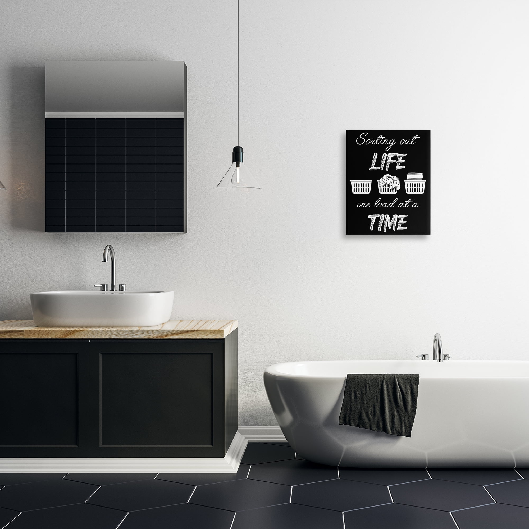 Sorting Out Life Laundry Canvas Wall Art, design by Marcus Prime