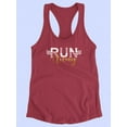 thumbnail image 3 of Run Away Golden Glitter Text Racerback Tank Women -Image by Shutterstock, Female x-Small, 3 of 4