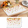 thumbnail image 6 of Orange Maple Leaves Fall Placemats Set of 8 Thanksgiving Farmhouse Art Place Mats Indoor Wipeable Table Mats Washable Cloth Dining Table Placemats for Kitchen Holiday Party Home Decor 13x19 Inch, 6 of 9