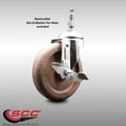 thumbnail image 2 of 5 Inch 316SS High Temp Glass Filled Nylon 3/8 Inch Threaded Stem Caster Brake, 2 of 2