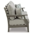 thumbnail image 4 of Signature Design by Ashley Visola Outdoor Fabric Sofa with Cushion in Gray, 4 of 7