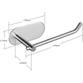 thumbnail image 3 of YIGII Adhesive Toilet Paper Holder - MST001 Self Adhesive Toilet Roll Holder for Bathroom Kitchen Stick on Wall Stainless Steel Brushed, 3 of 6