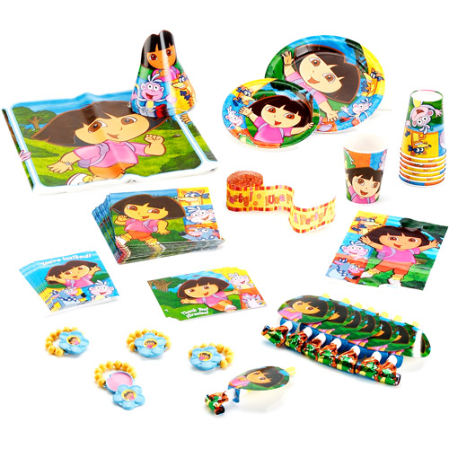 Dora The Explorer Birthday Party Supplies Pack For 8 - Walmart.com