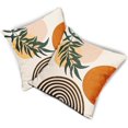 thumbnail image 2 of Boho Pillow Covers 18x18 Inch Burnt Orange Throw Pillow Covers Beige Bohemian Green Leaves Decorative Outdoors Pillowcase Square Linen Cushion Covers for Couch Sofa Bedroom Home (Pack of 2), 2 of 6