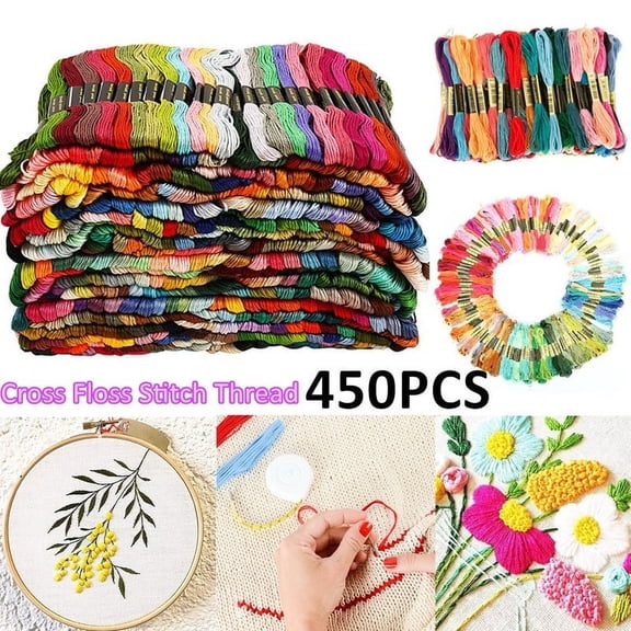 NEW 100/200/450PCS DMC Cotton Cross Floss Stitch Thread Embroidery Sewing Skeins Knitting Multi Colors