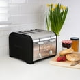 thumbnail image 3 of Kenmore 4-Slice Stainless Steel Toaster, Black & Silver, Dual Controls, Extra Wide Slots, Bagel & Defrost, 9 Browning Levels, Removable Crumb Trays, For Bread, Toast, English Muffin, Toaster Strudel, 3 of 9