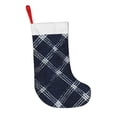 thumbnail image 3 of Flannel Christmas Stocking 17.7×11×7in Soft And Light Touch Good Socks Splicing Design Can Be Used For Hanging Argyle Plaid Blue_1, 3 of 8
