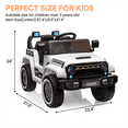 thumbnail image 2 of CazToi 12V Kids Ride-On Truck with Parent Remote Electric Toy Car with 3 Speeds LED & Music, 2 of 5